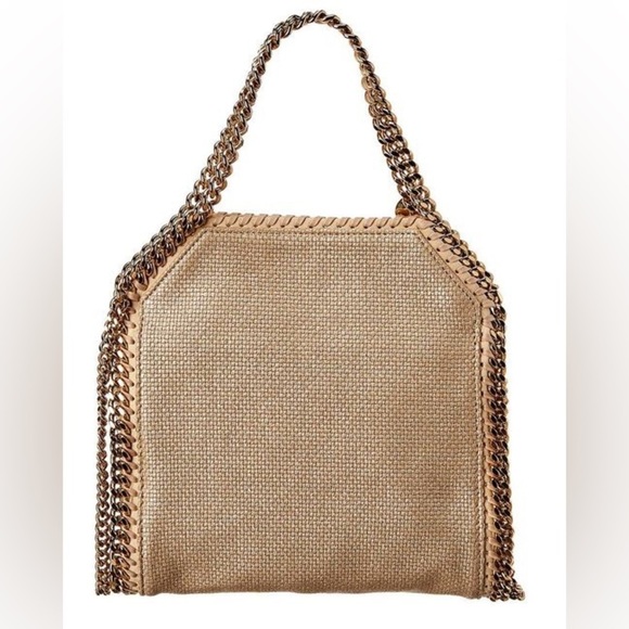 NWT + Dust Bag - Stella McCartney Metallic Raffia Small Falabella Tote - Picture 1 of 16